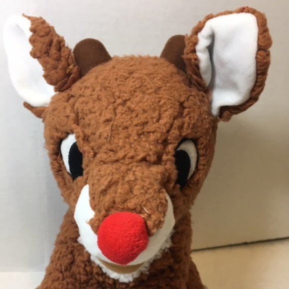 SeaWorld SOFT Plush Stuffed- Rudolph The Red Nosed Reindeer - 14'' - Picture 4 of 8
